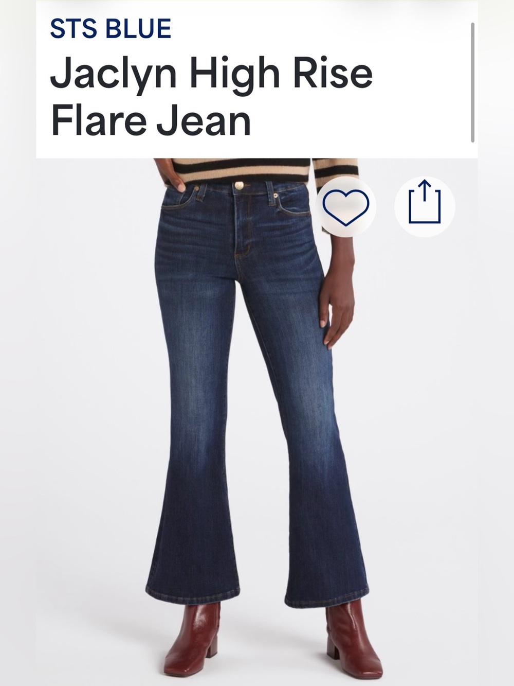 STS Blue Jaclyn High-Rise Flare Jean - Dark Blue